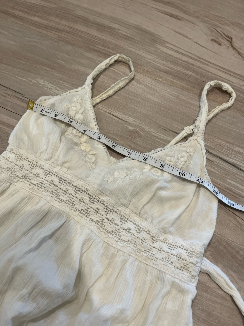O'Neill Cream Lace-Trim Cotton Sundress - Picture 9 of 11